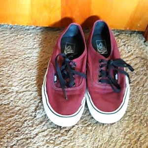 Vans Shoes Maroon Size 8 men and 9.5 women